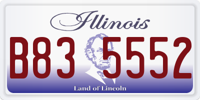 IL license plate B835552