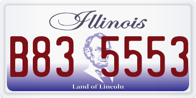IL license plate B835553