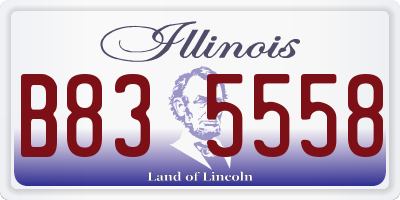 IL license plate B835558