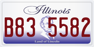 IL license plate B835582