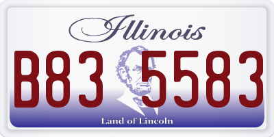 IL license plate B835583