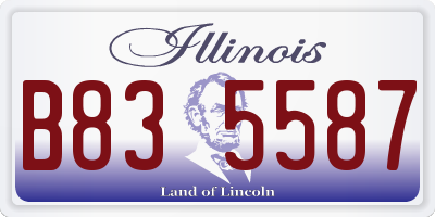 IL license plate B835587