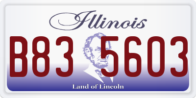 IL license plate B835603