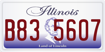 IL license plate B835607