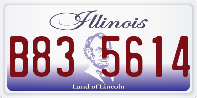 IL license plate B835614