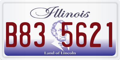 IL license plate B835621