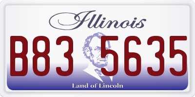 IL license plate B835635