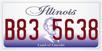 IL license plate B835638