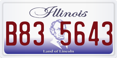 IL license plate B835643