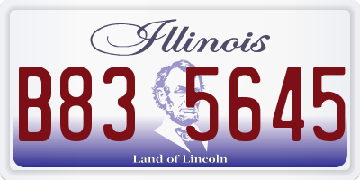 IL license plate B835645