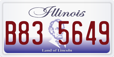 IL license plate B835649