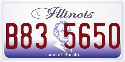 IL license plate B835650