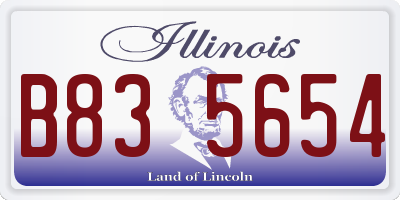IL license plate B835654
