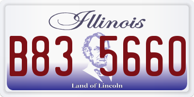 IL license plate B835660