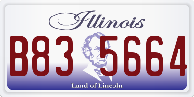 IL license plate B835664