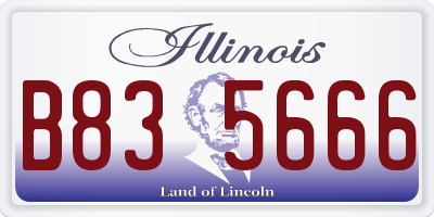 IL license plate B835666