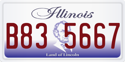 IL license plate B835667