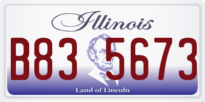 IL license plate B835673