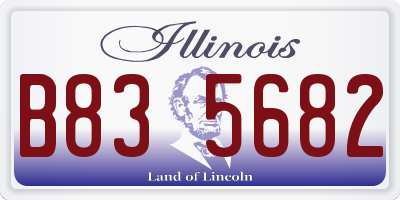 IL license plate B835682