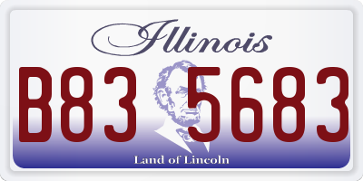 IL license plate B835683