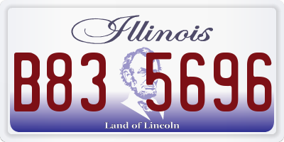 IL license plate B835696