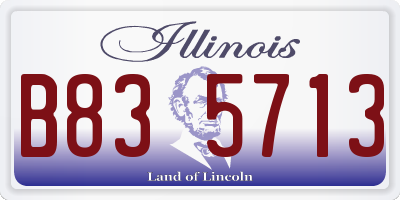 IL license plate B835713