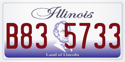 IL license plate B835733