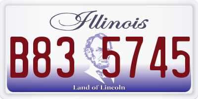 IL license plate B835745
