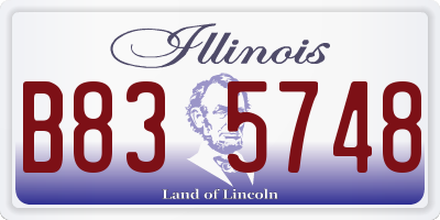 IL license plate B835748