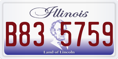 IL license plate B835759