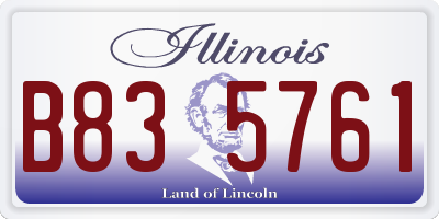 IL license plate B835761