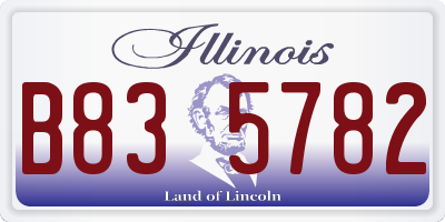 IL license plate B835782