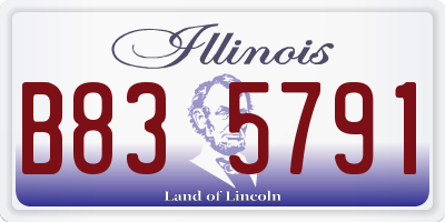 IL license plate B835791