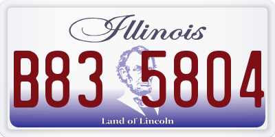 IL license plate B835804