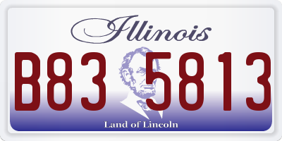 IL license plate B835813