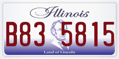 IL license plate B835815