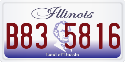 IL license plate B835816
