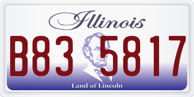 IL license plate B835817