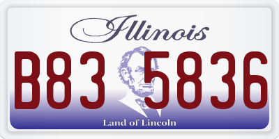 IL license plate B835836