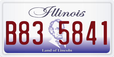 IL license plate B835841