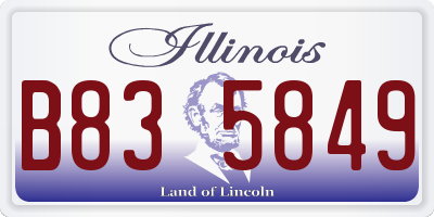 IL license plate B835849