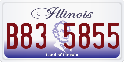 IL license plate B835855