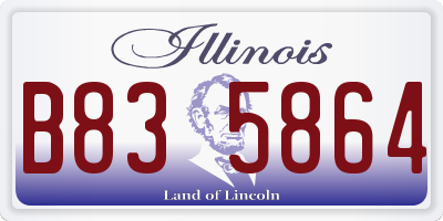 IL license plate B835864