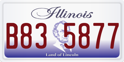 IL license plate B835877
