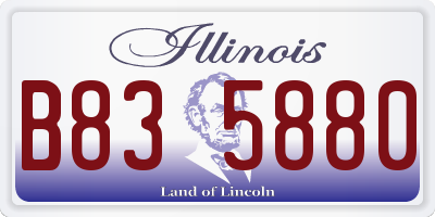 IL license plate B835880
