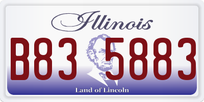 IL license plate B835883