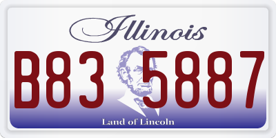 IL license plate B835887