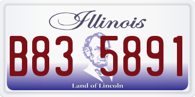 IL license plate B835891