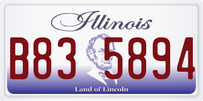 IL license plate B835894