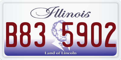 IL license plate B835902